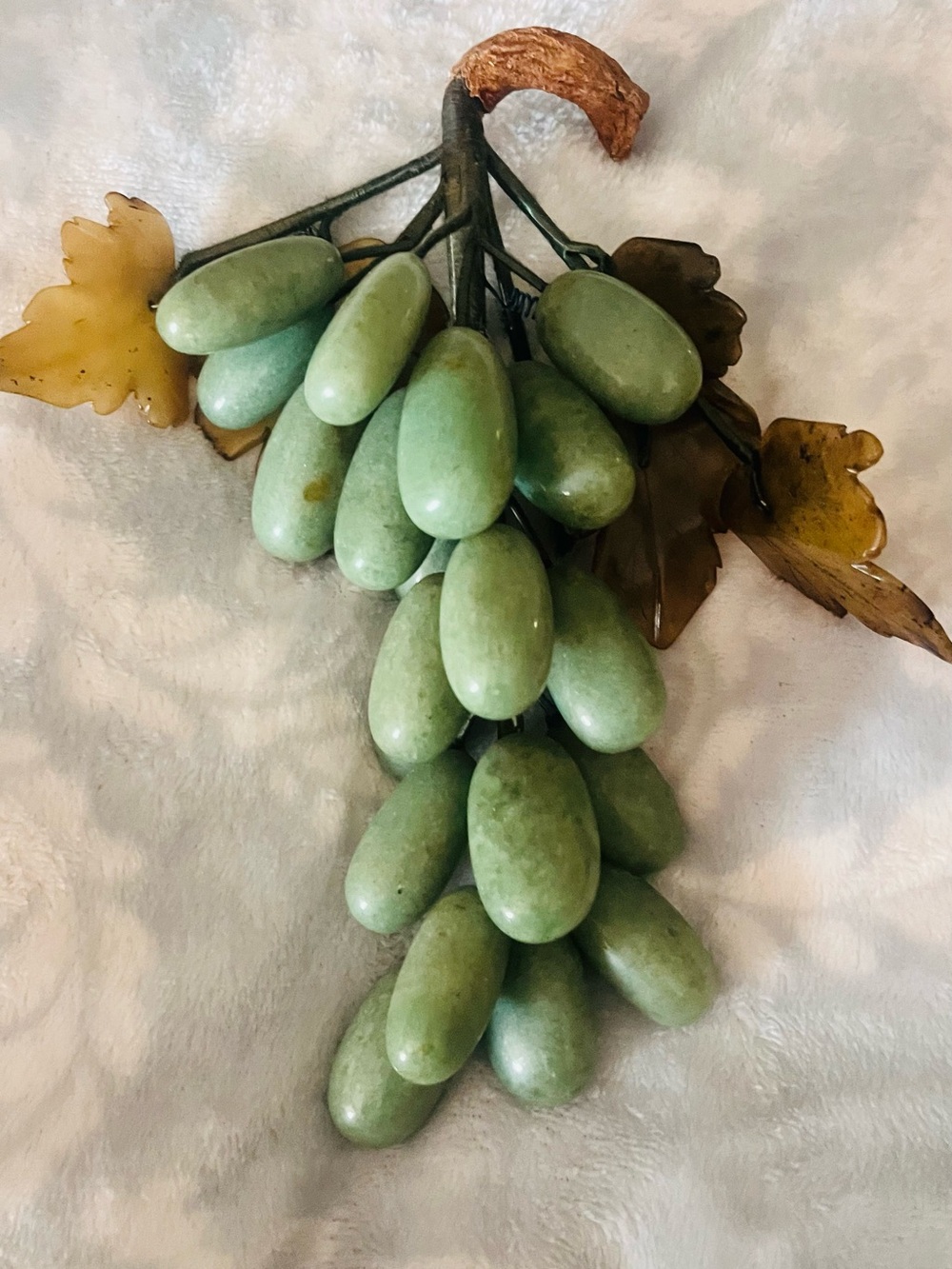 Green Decorative Jade Grape Cluster Home Accent